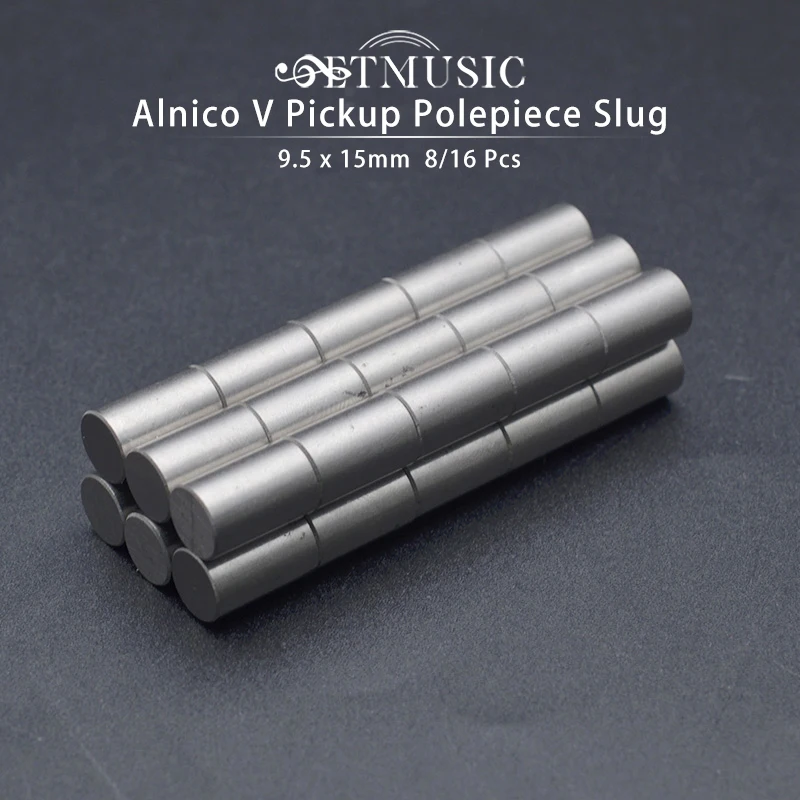 8/16pcs 9.5x15mm Magnetized Alnico 5 Electric Bass Pickup Polepiece Slug Pole Slug /Pickup Magnet Slug Rods