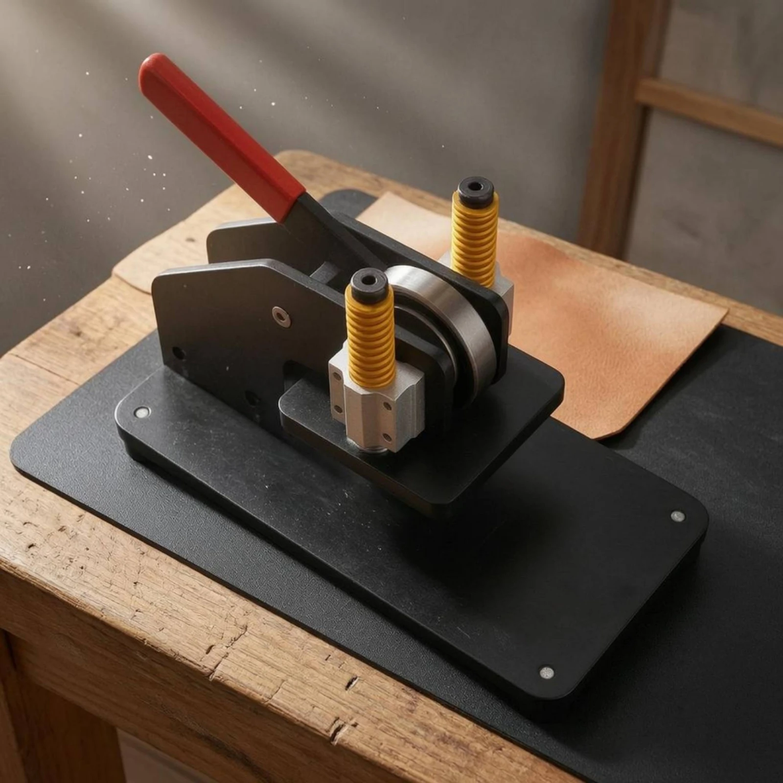 Die-Cut Press Machine Metal Rollers Manual Press Die Cutter Leather Cutting Machine Spring Columns Industrial Tool Portable