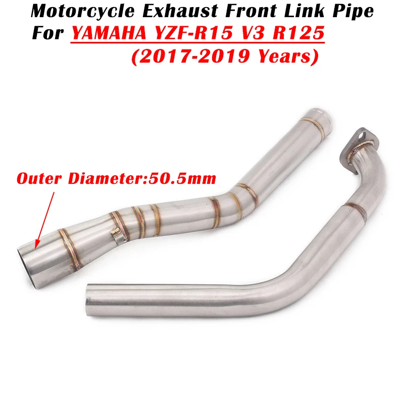 

Slip On For YAMAHA YZF R15 V3 R125 YZF-R15 2017 2018 2019 Motorcycle Exhaust Escape System Modified Muffler 51mm Front Link Pipe