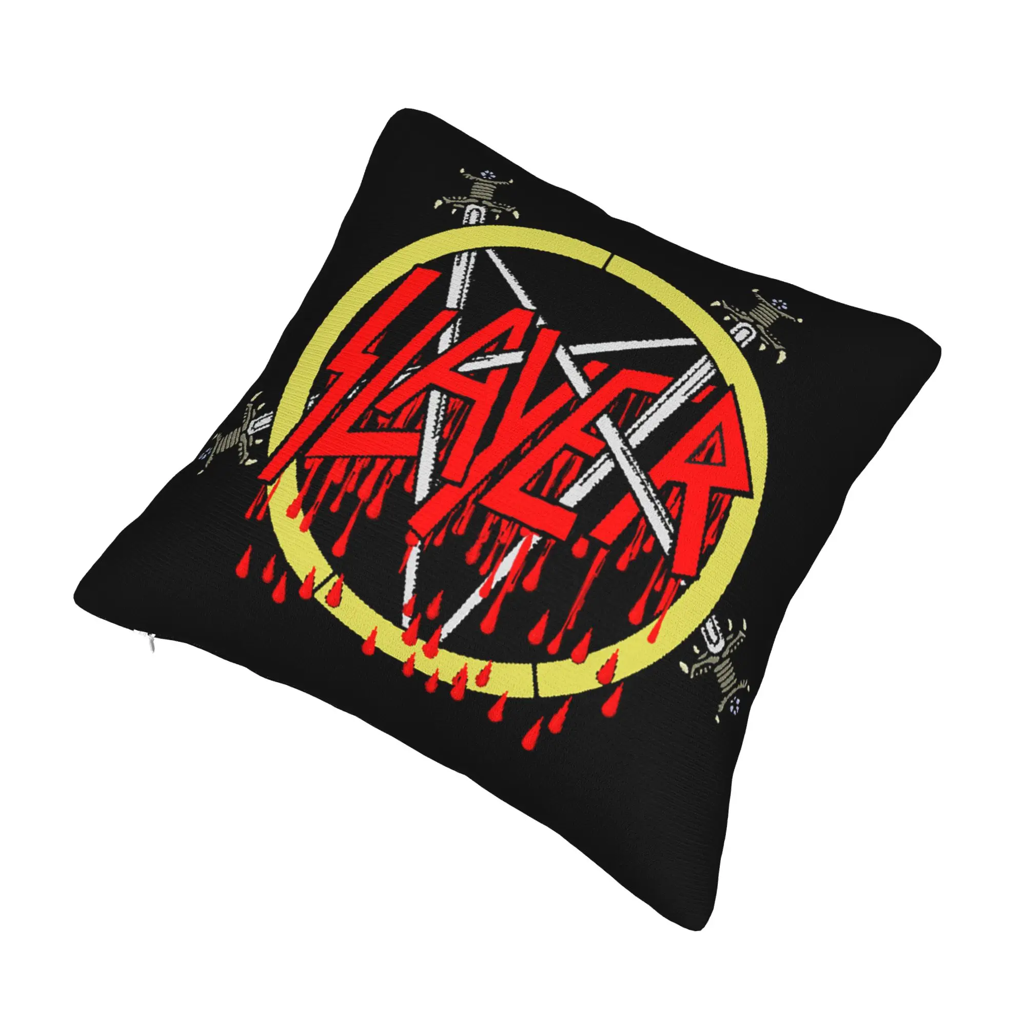 S-Slayers Logo Cushion Cover 45x45cm Heavy Metal Band Soft Cute Pillows for Sofa Home Decor