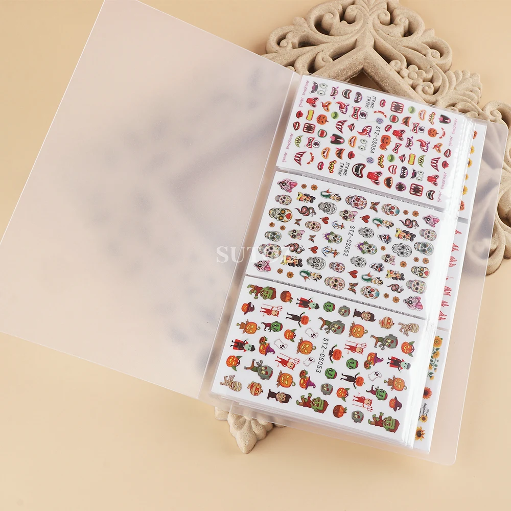 84 Slots Nail Stickers Storage Book Empty Album For Sliders Colletcing Decal Nail Display Holder Manicure Organizer Case LEB2011