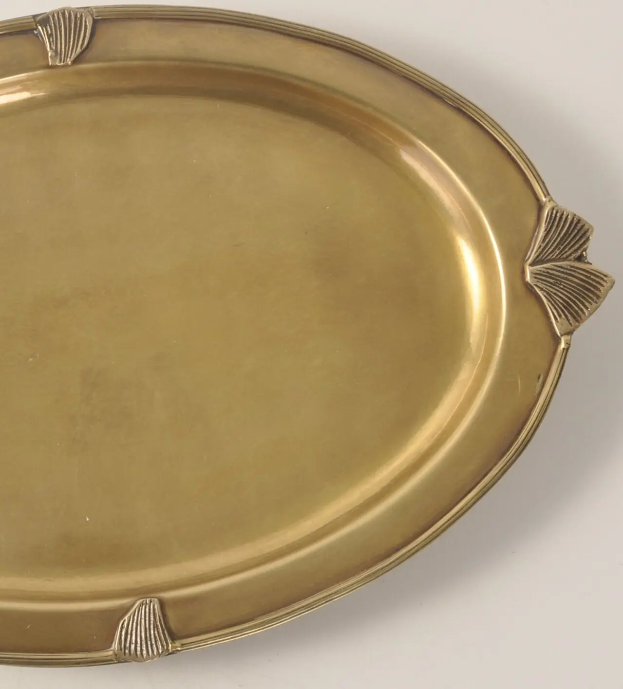 French Classical Light Luxury Brass Retro Oval Storage Tray Soft Decoration Craft Tray Ornament