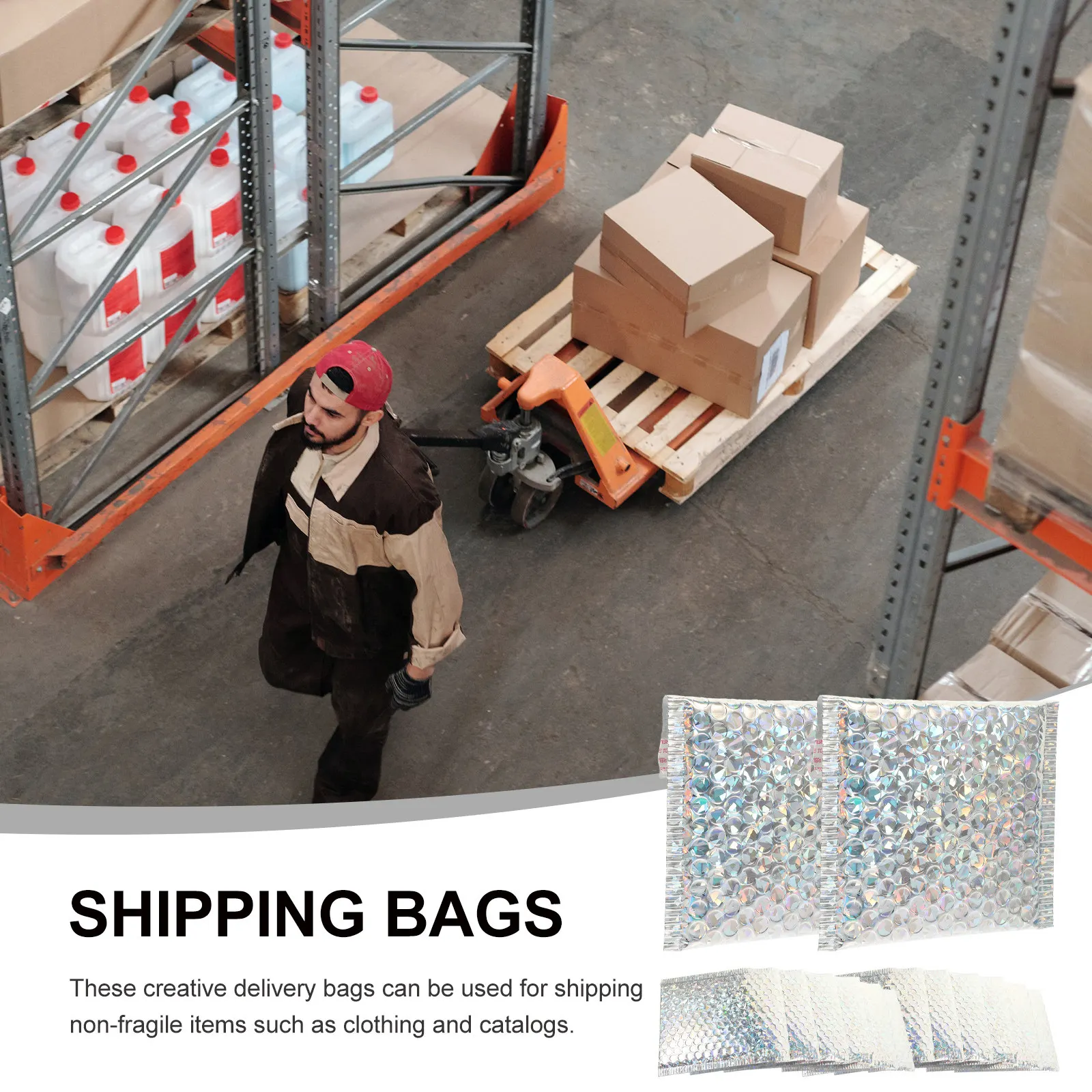 20Pcs Multi-Function Bubble Bags Reusable Waterproof Mailing Envelopes for Express Shipping Garment Packaging Sealed Closure