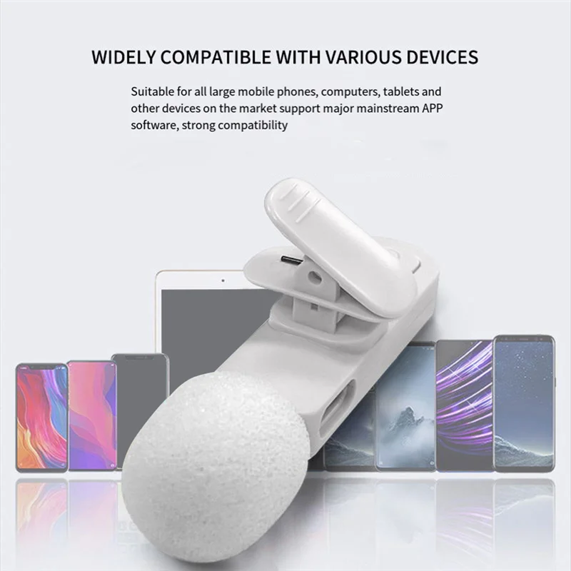 ไมโครโฟนไร้สาย Bluetooth Lavalier หนึ่งถึงสองไมโครโฟนลดเสียงรบกวนไมโครโฟนถ่ายทอดสด