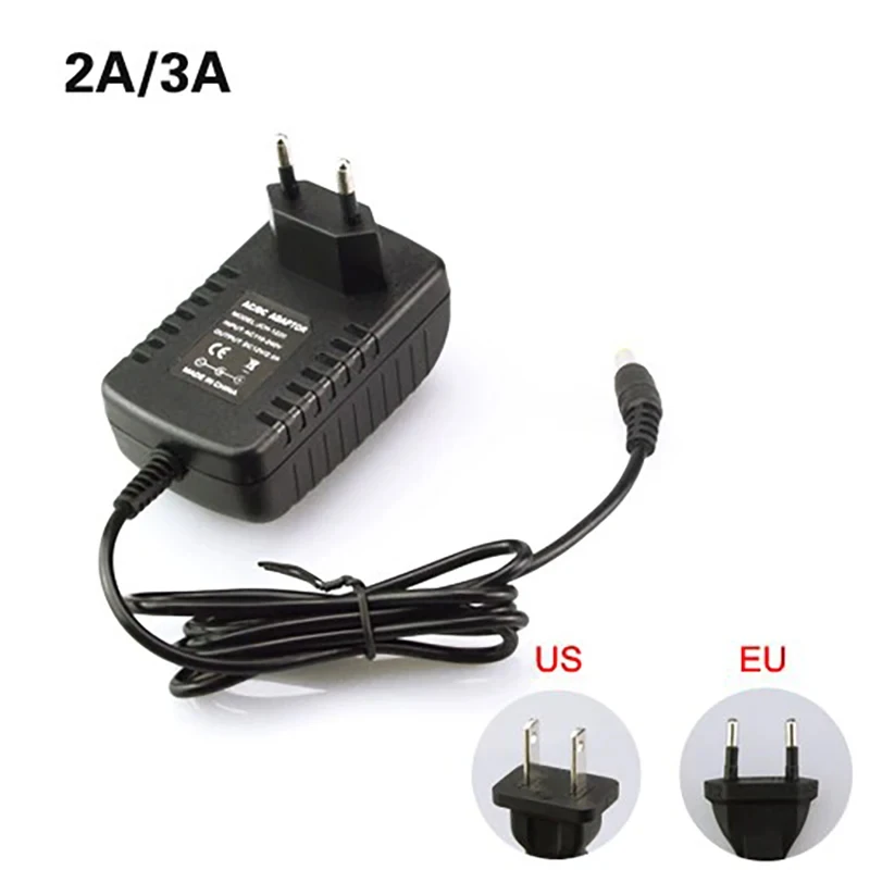 AC DC12V 1A 2A 3A uniwersalna moc zasilacz Adapter ładowarki uniwersalną ładowarkę do taśmy LED