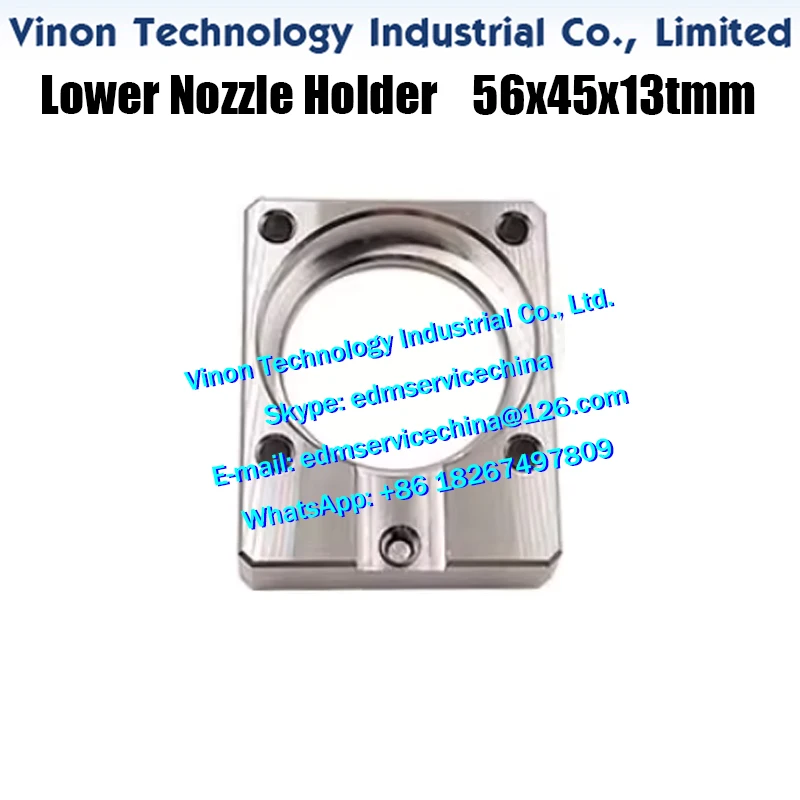 

Chmer use Lower Nozzle Holder 56x45x13tmm for Chmer CW HW series wire cut machine MW53W27E Lower machine head water nozzle cover