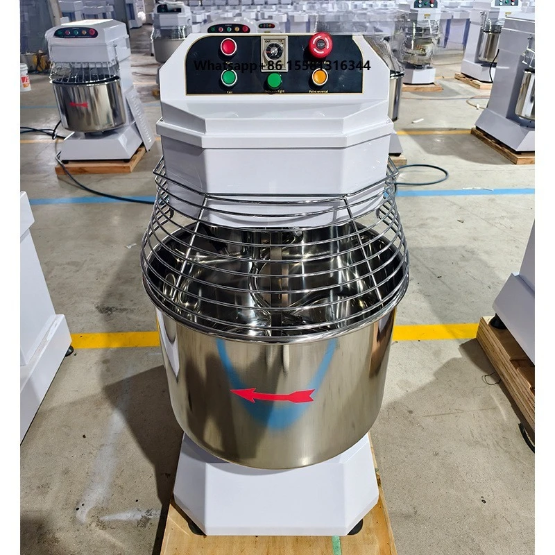 Double Speeds Noodle Dough Mixer Maker Industrial Bread Spiral Dough Mixer Capacity 16kg to 50kg Commercial Corn Dough Mixer