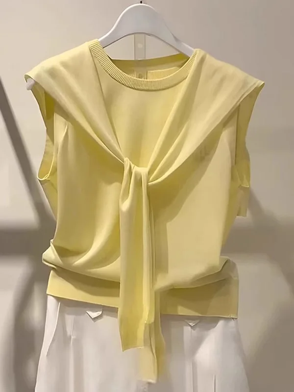 

Ele круглый вязаный топ Ne Svel с шипами, модное летнее новое поступление, женская брендовая одежда высокого класса