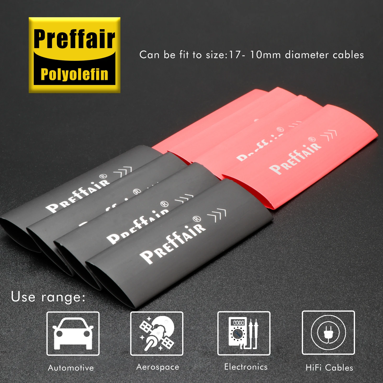 Preffair Heat Shrink Tube Handmade DIY Shrinkable Tube Connector Cable Protective Cover Audio DIY Audio Cable Speaker Wire Tube