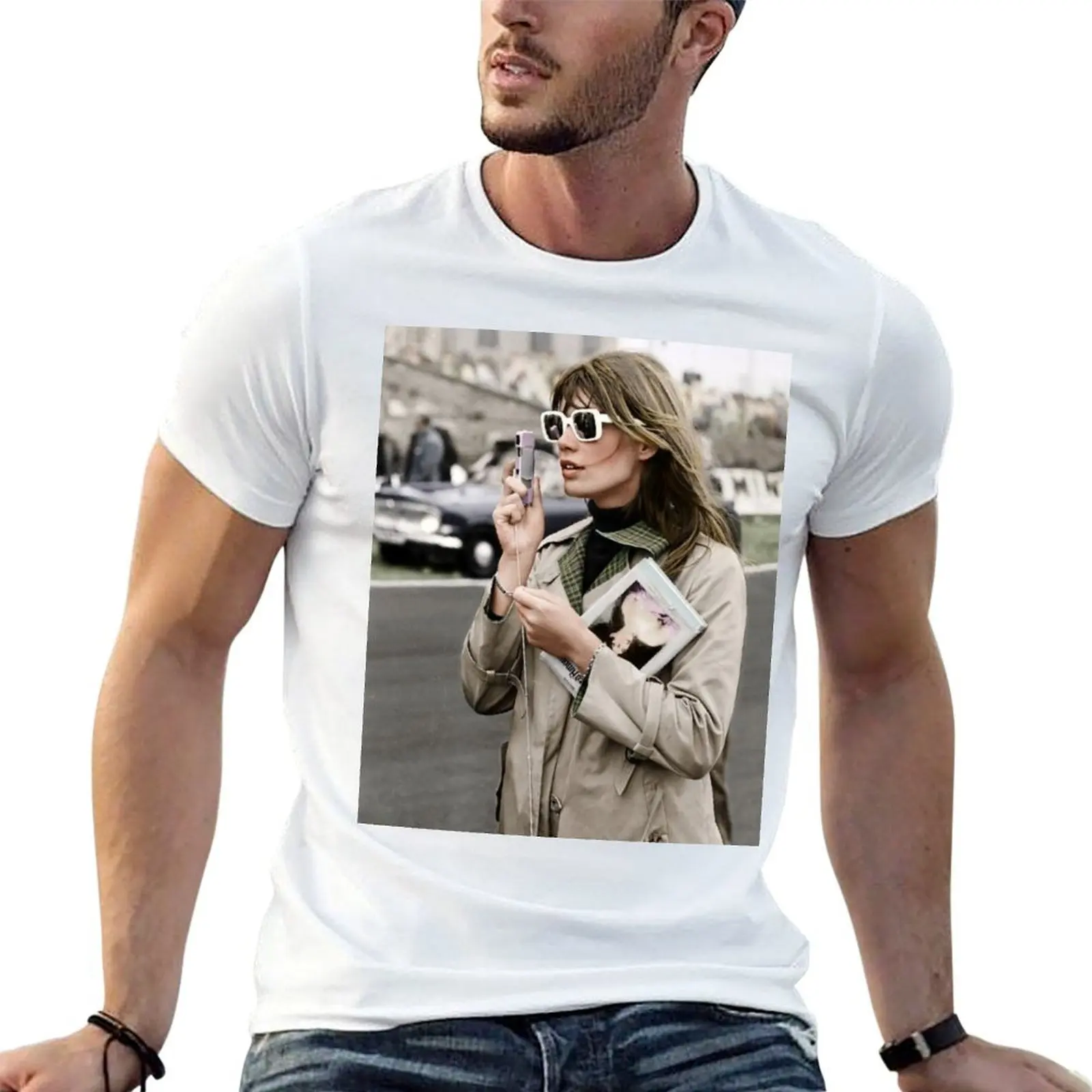 

Franoise Hardy in colour T-Shirt t shirts for man graphic funny man t shirt summer T-Shirt