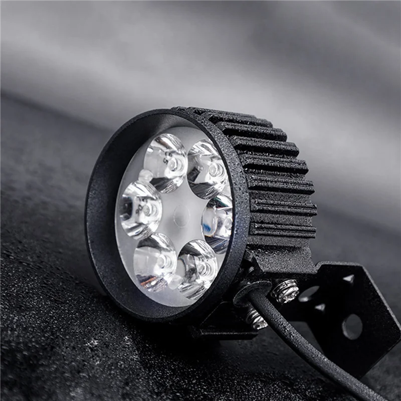 

ABJM-2X Electric Bike Front Light 12V-80V Universal Bicycle Cycling Horn Headlight Waterproof Electric Scooter Warning Lamp