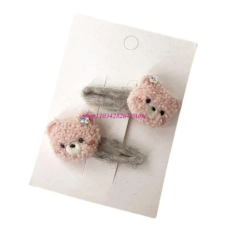 Kolorowe dziecięce akcesoria do włosów Pluszowy wzór w kształcie Łatwa do przenoszenia szpilka do włosów