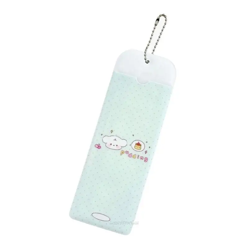 X5XA PVC Idol Photocard Holder With Decorative Pattern Cartoon Clear Photocard Display Sleeve Keychain For Collector Display
