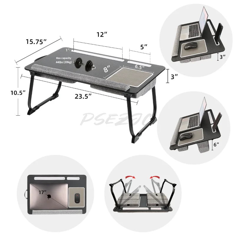 Portable Laptop Folding Table Computer Desk Lazy Person Pad Knee Table Bed Table