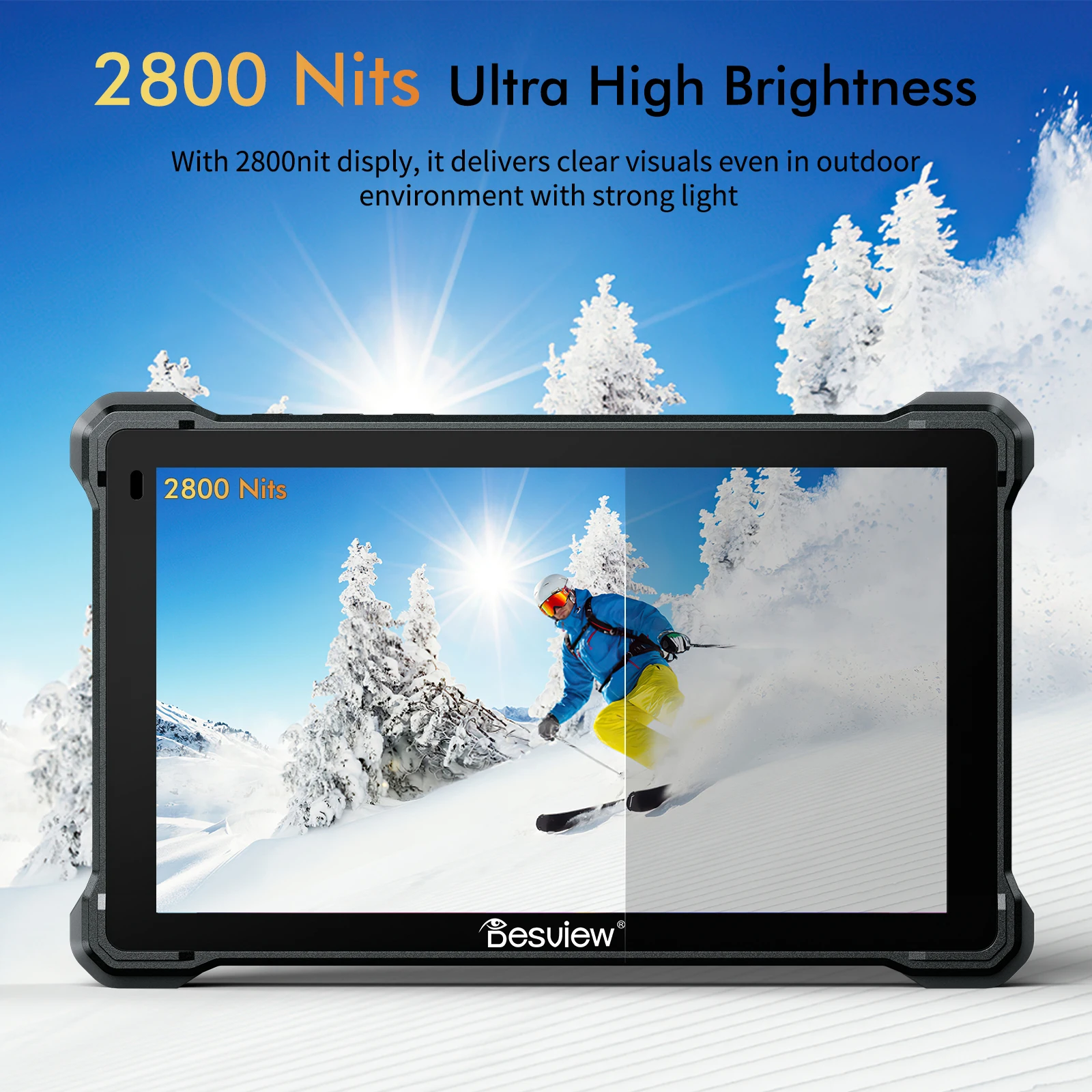 Desview R7III 7 Inch Camera Monitor Ultra Bright 2800nits 4K 60HZ HDMI Touchscreen DSLR Field Monitor with 3D Lut Full Features