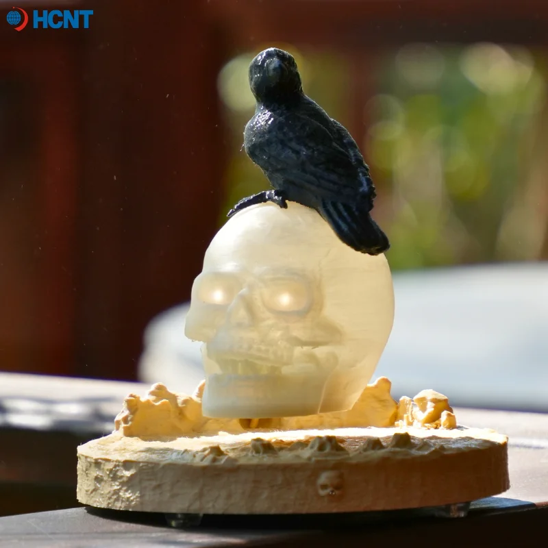 

HCNT Магнитный левитирующий ночник с 3D-печатью черепа, 3 режима освещения, декоративная лампа для игровой комнаты, вечеринки, декор ужасов, уникальный подарок с черепом