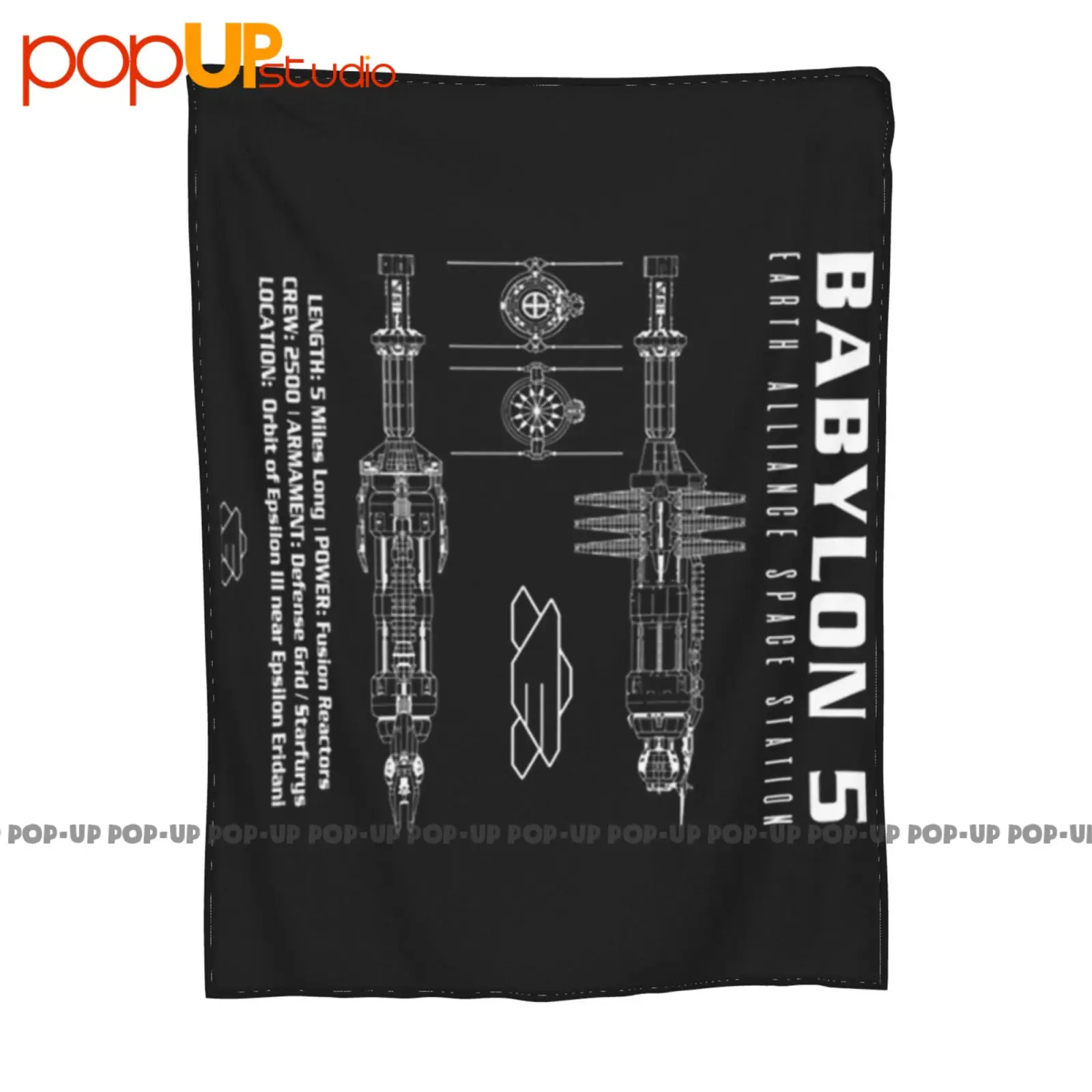 Babylon 5 Space Station Schematic Ultra-Soft Blanket Quilt Winter Sofa Cover Bed Covers