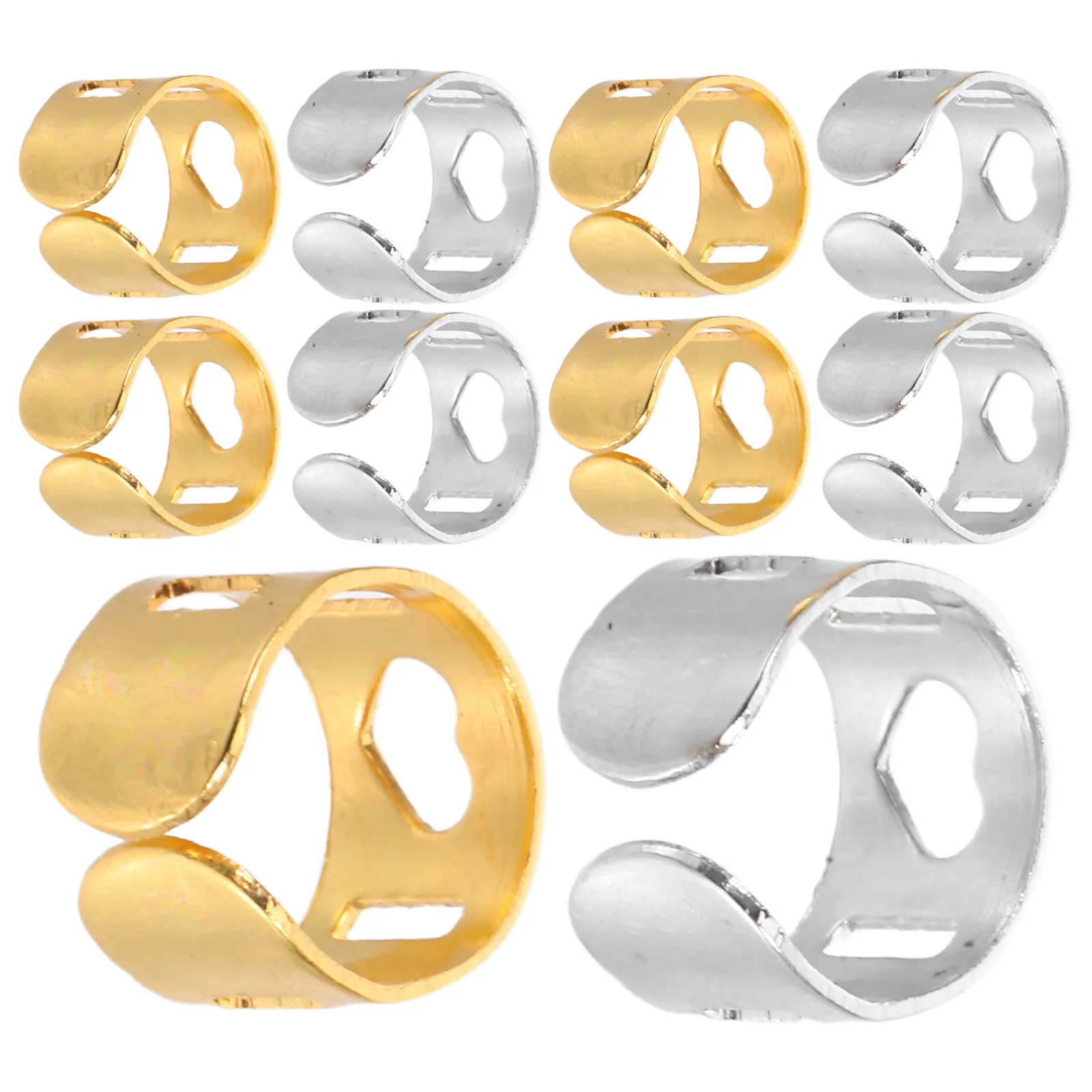 

120Pcs Hair Rings Dirty Braid Heart Hollow Metal Hair Cuffs Lightweight Silver and Gold Braid Accessories for Women