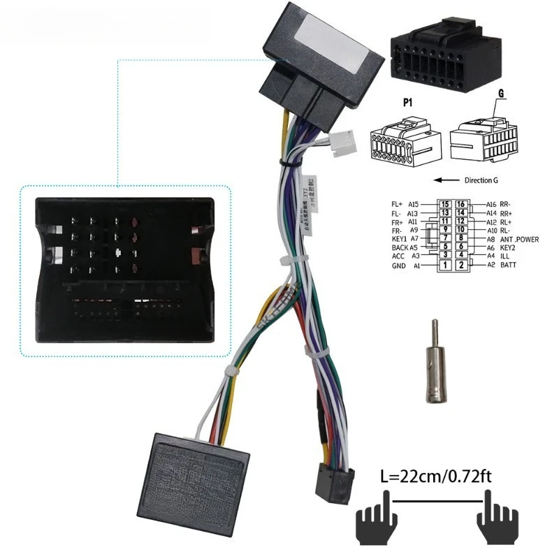 For Suitable for 07-18 Audio Navigation Power Cord Package, Car Parts