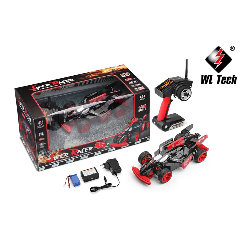 WLtoys-brinquedo do carro do controle remoto para meninos, Fórmula F1 Racing Drift, Rally de alta velocidade, 184012, XK, 1:18, 2.4G, motor da escova 390, presente