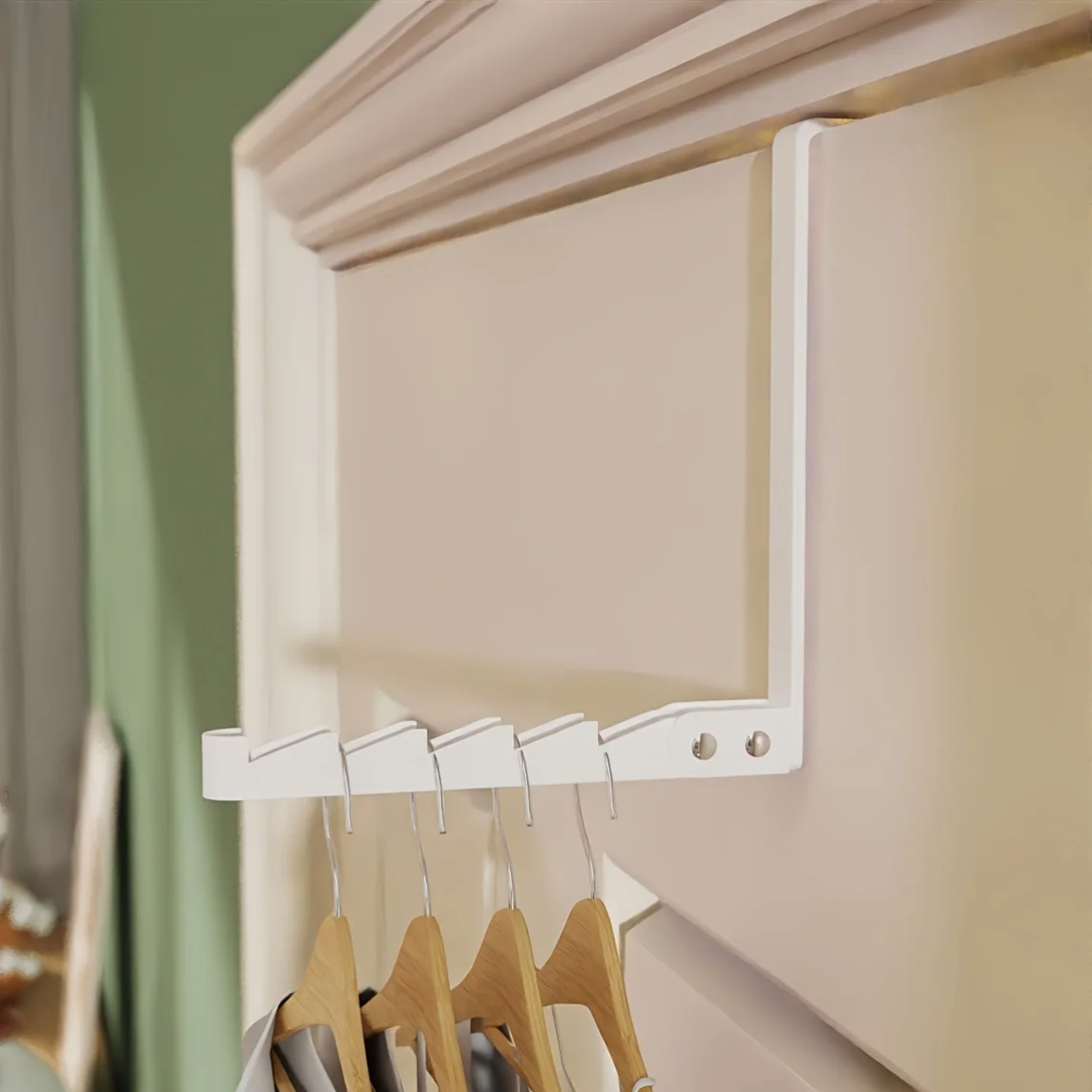Hanging Artifact Storage Rack Hanging Clothes Behind The Door Folding Clothes Rack Hook On The Door Organizer Heavy Duty Wall