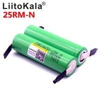 1-10PCS LiitoKala 25R 18650 2500mAh High Drain 20A 3.7V Li-ion Rechargeable Battery For Flashlight Power Tools Torch Headlamp
