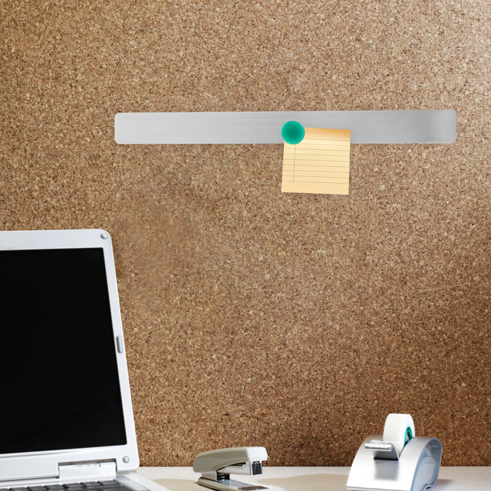 2pcs Iron Strips for Wall with Adhesive Backing Magnetic Bulletin Board Strip for Home Office Organization Rust Proof Surface