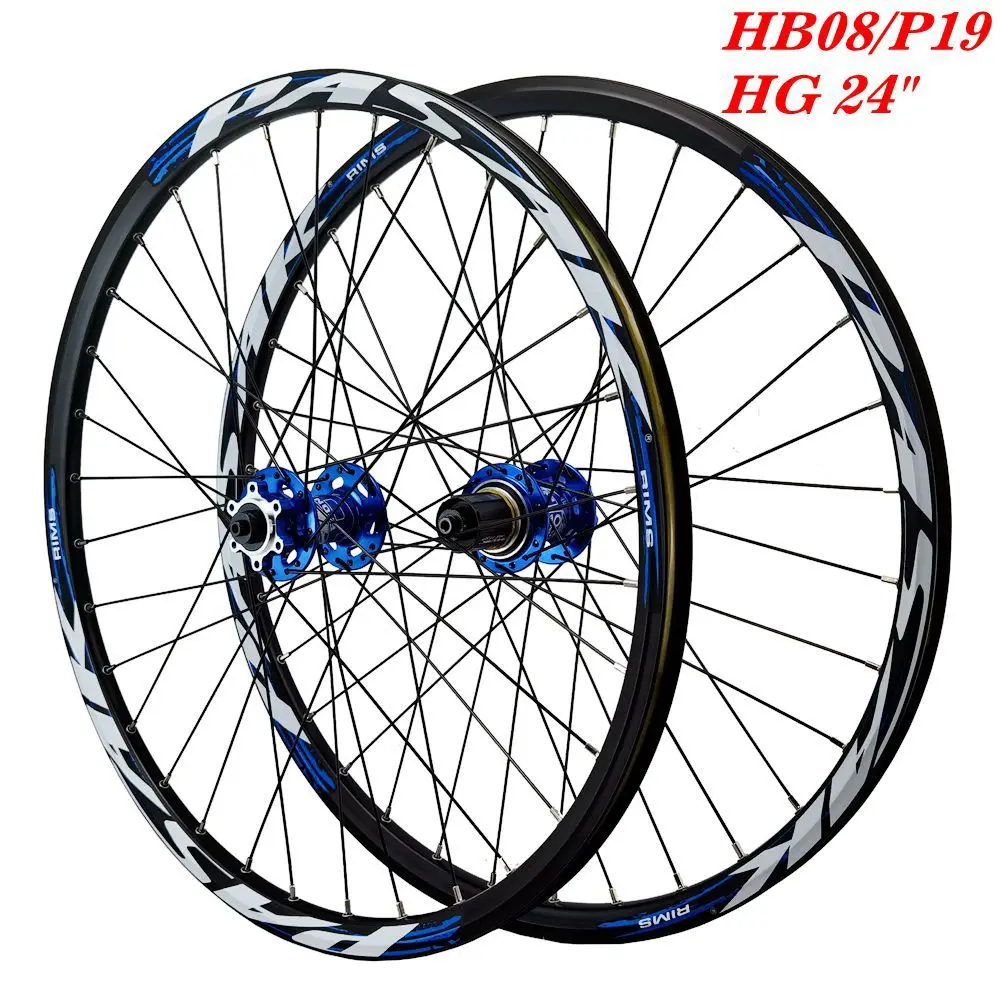 PASAK MTB Bicycle 24 inches Disc Brake Wheel Set 32 Holes Aluminum Alloy Sealed Bearing Rims 11/12 Speeds Six Claws Wheels