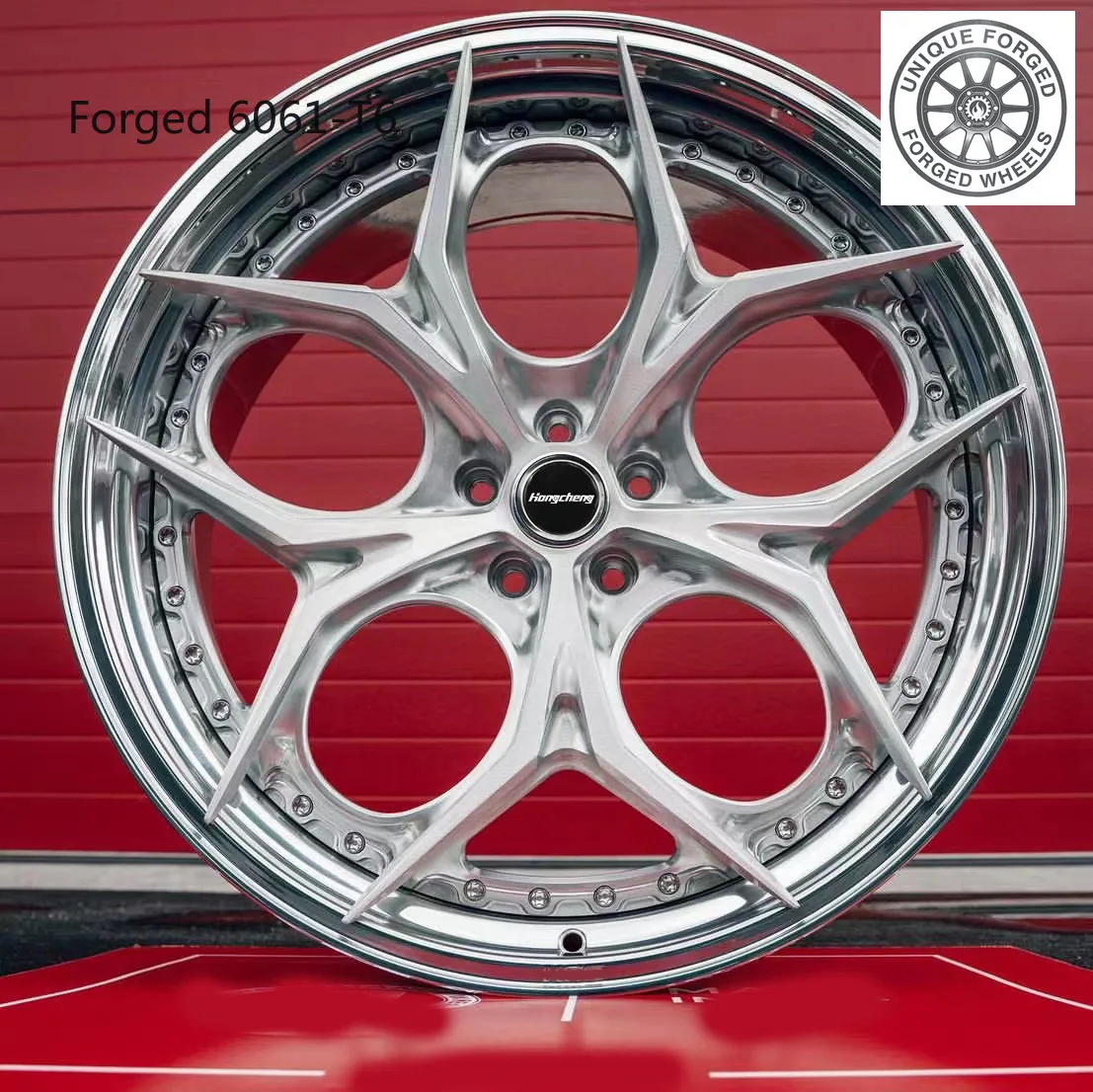 2026 New Design 2-piece Custom Forged Wheels 16 17 18 19 20 21 22 Inch Deep Dish Chrome Five Spoke Car Rims Racing Wheels