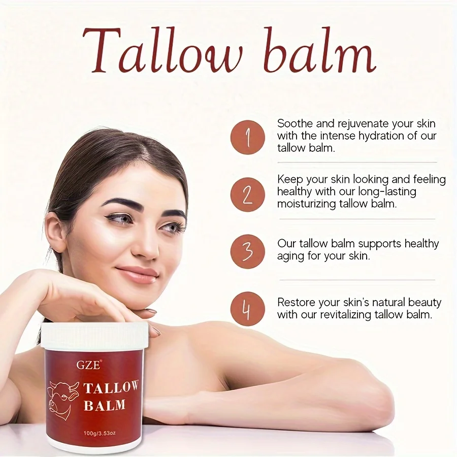 GZE TALLOW BALM Whipped Tallow Balm for Face and Body, Natural Moisturizer made with Grassfed Beef Tallow