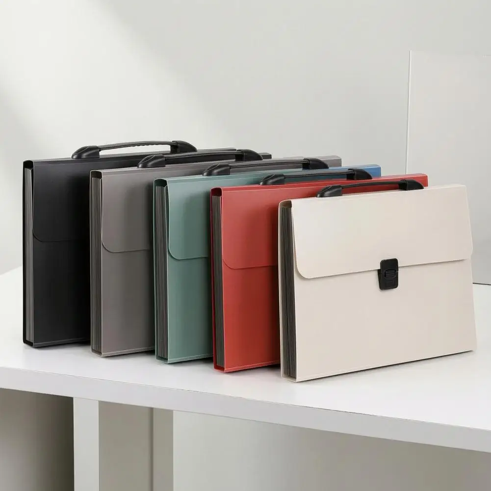 A4 Document Organizer Expanding File Folder with 13 Compartments Accordion Document Organizer Paper Storage for Work School Home