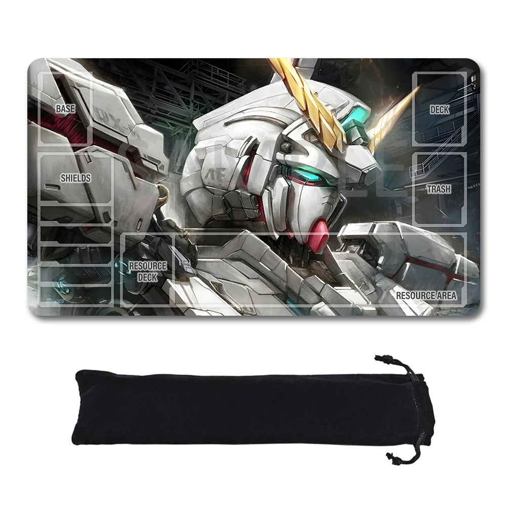 

GCG Playmats with Zones - 24"x14" Play Mats Compatible for Gundam Player Unofficial Card Game Mat Include Storage Bag GD510142