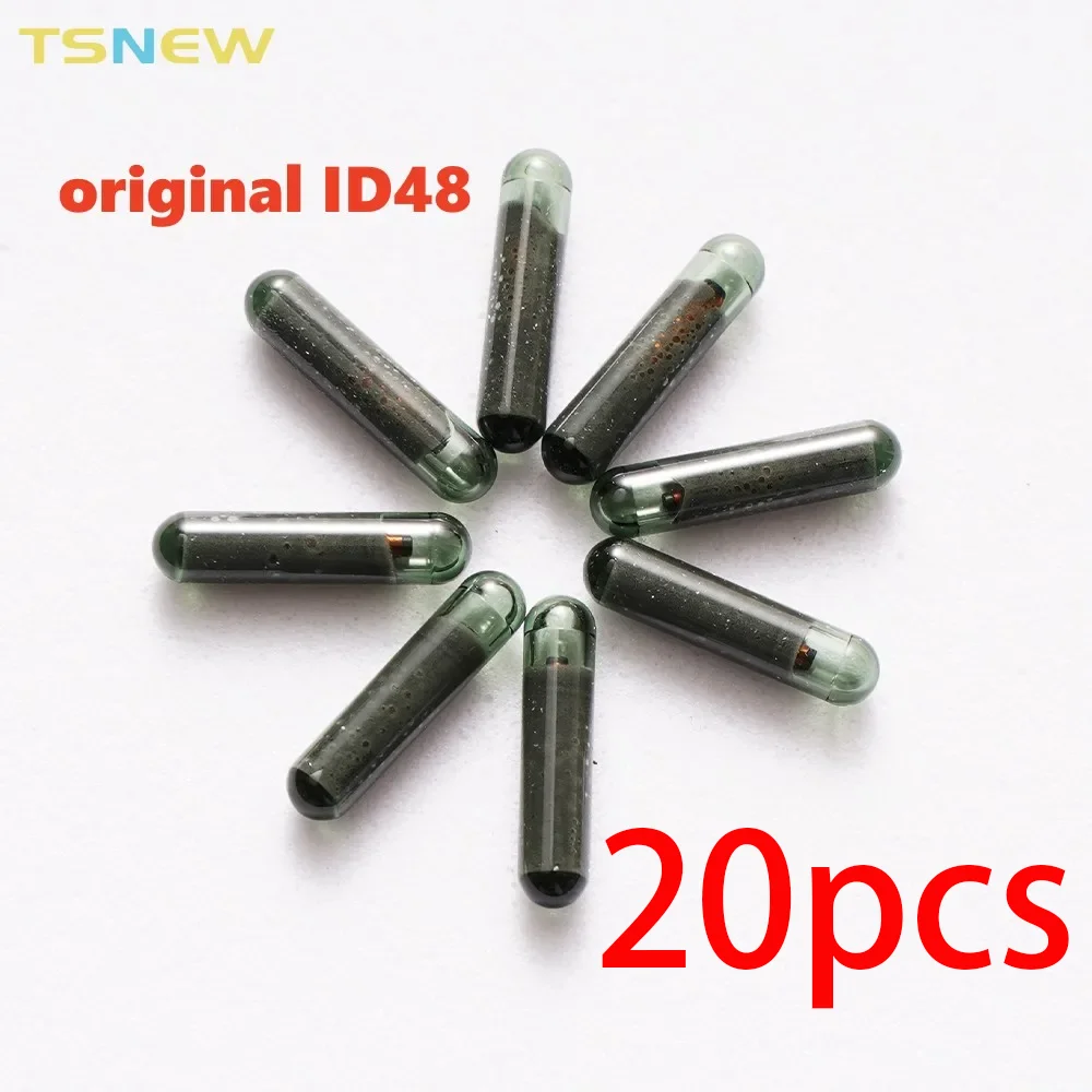 20pcs ORIGINAL ID48 (T6) glass transponder chip (unlocked) for VW AUDI Key Transponder Chip ID48 CAN System