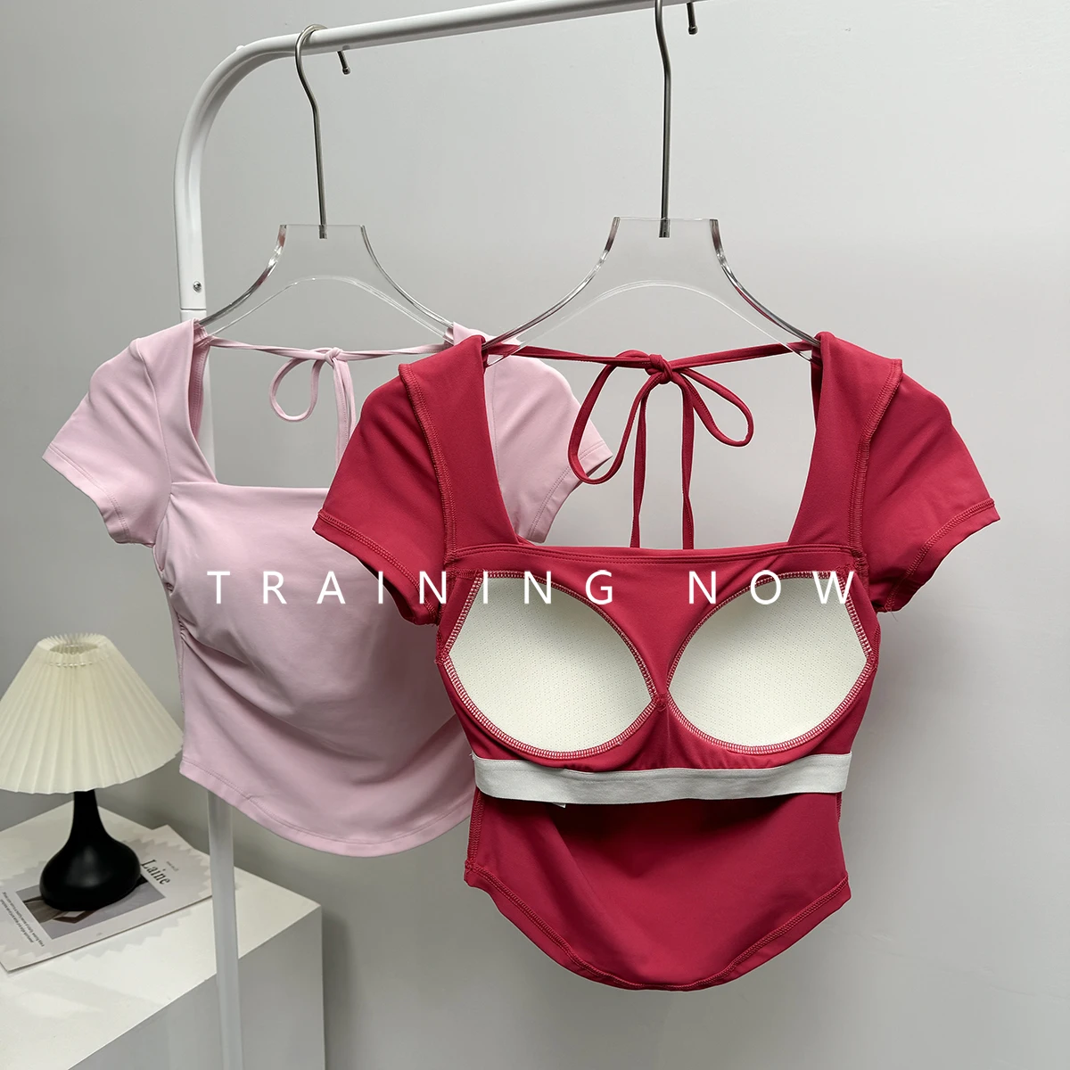 

Yoga suit short-sleeved women's summer slim fit and slim outdoor running training quick drying clothes sports fitness with