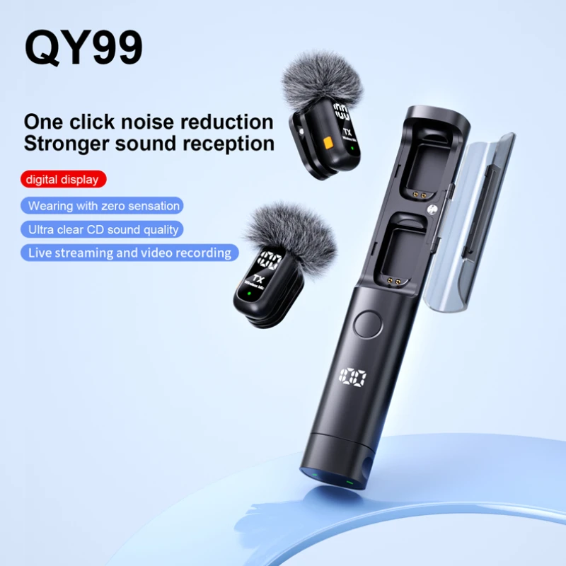 Multifunctional Wireless Lavalier Microphone with Noise Cancellation