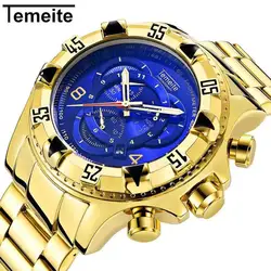 men's military watch large dial fake three-eye luminous hands sports men's cross-border watch