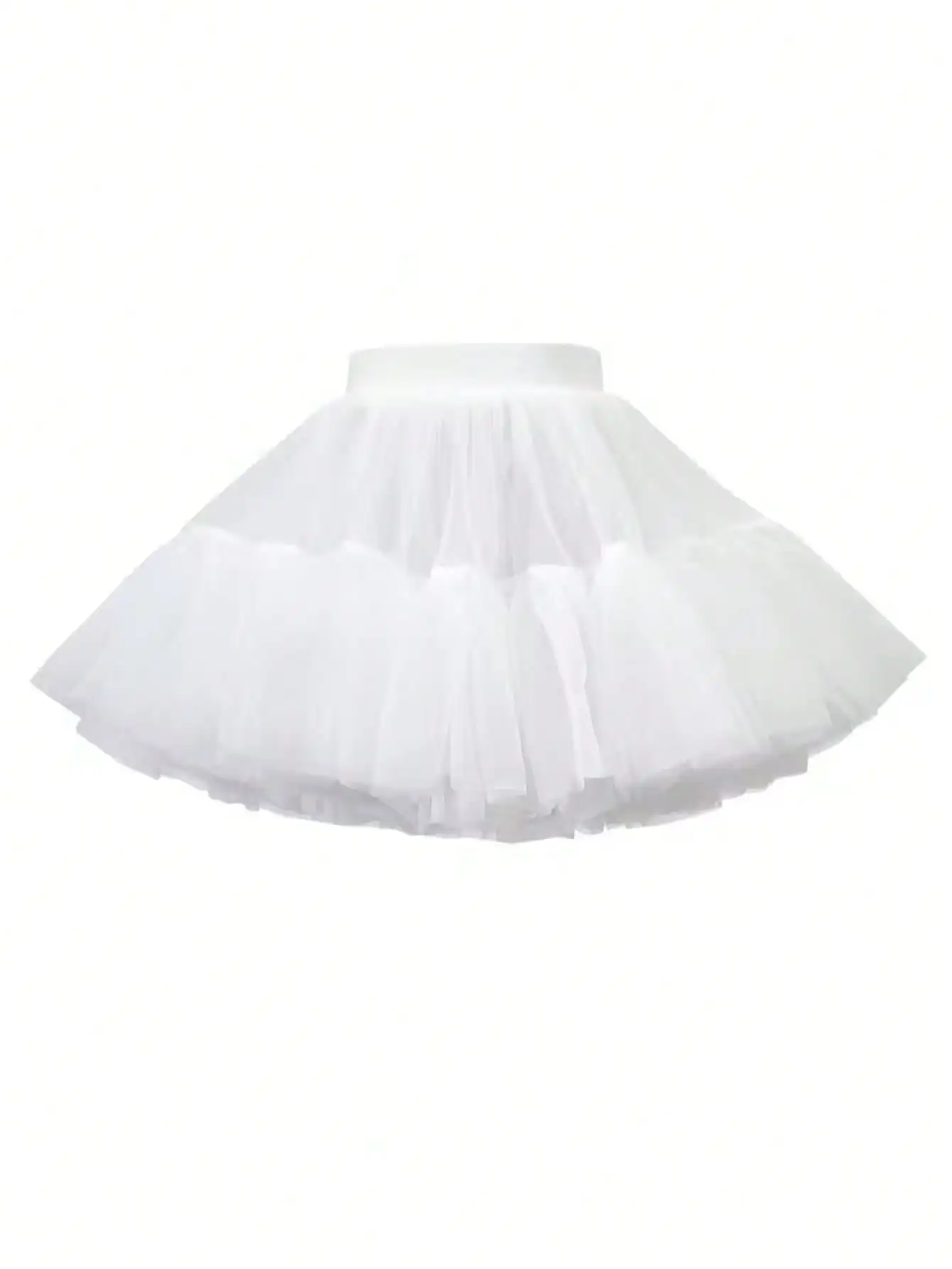 Eleganter Freizeitrock für Mädchen mit elastischem Bund, aus Mesh, einfarbig, Minilänge – Detail 4