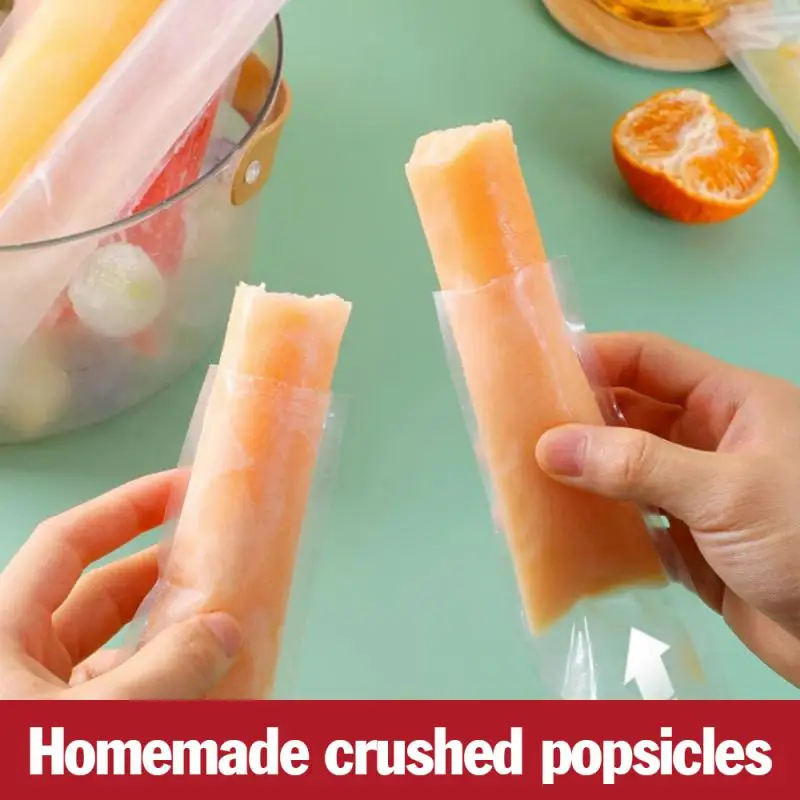 Disposable Transparent Ice Cream Bags Popsicle Bags Ice Cream Juice Yogurt Chocolate Ice Bags Cool Summer Kitchen Accessories
