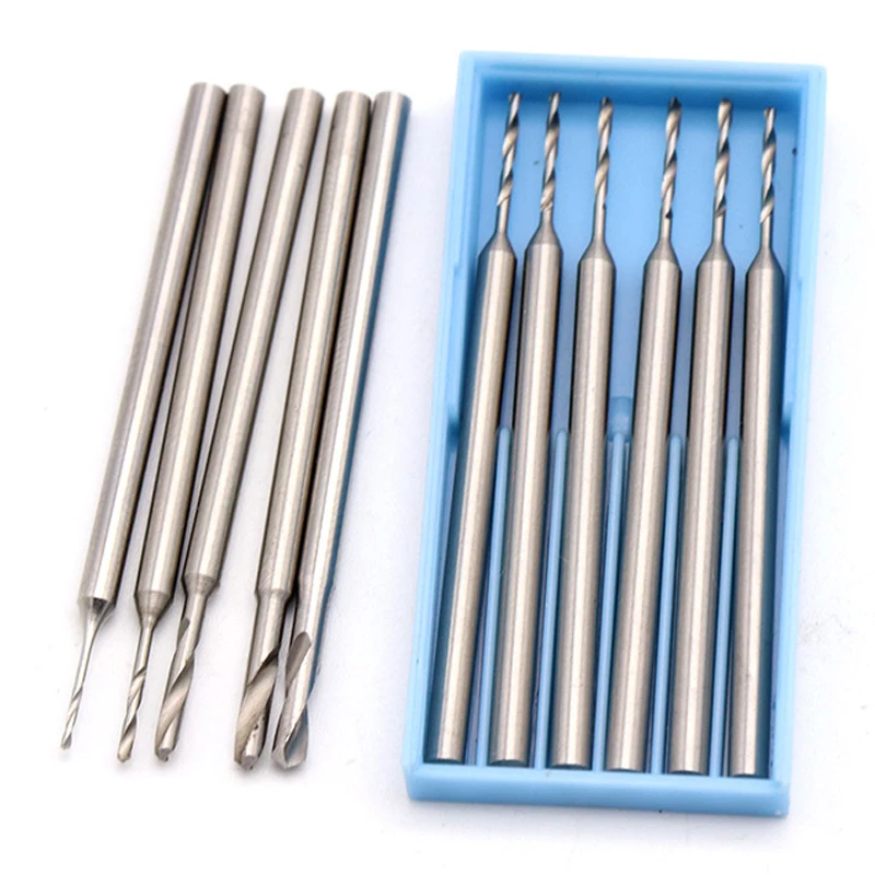 1-6pcs 0.6-2mm Engraving Drill Bit 2.35mmShank Tungsten Steel Drill Ivory Olive Core Carving Drill Needle Engraving Rotatry Tool