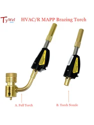 MAPP Torch Gas Welding Torch Self Ignition Gas Brazing Burner Soldering Quenching BBQ Burner CE Approved HVAC/R Hand Torch