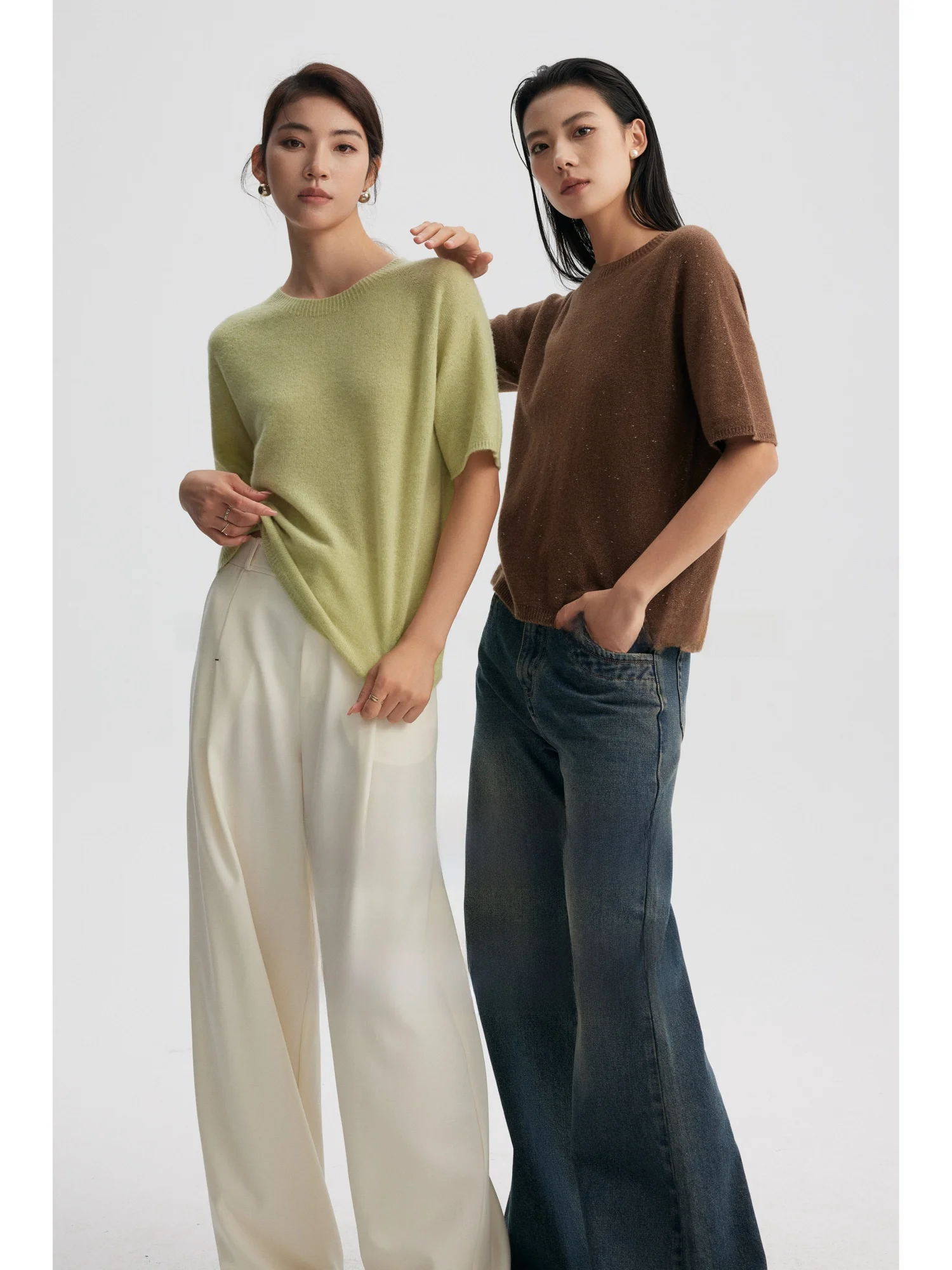 

Красивый свитер из мериносовой шерсти Owyee с золотистой нитью, мягкий, свободный, вязаный, в французском стиле, удобный шерстяной топ свободного кроя