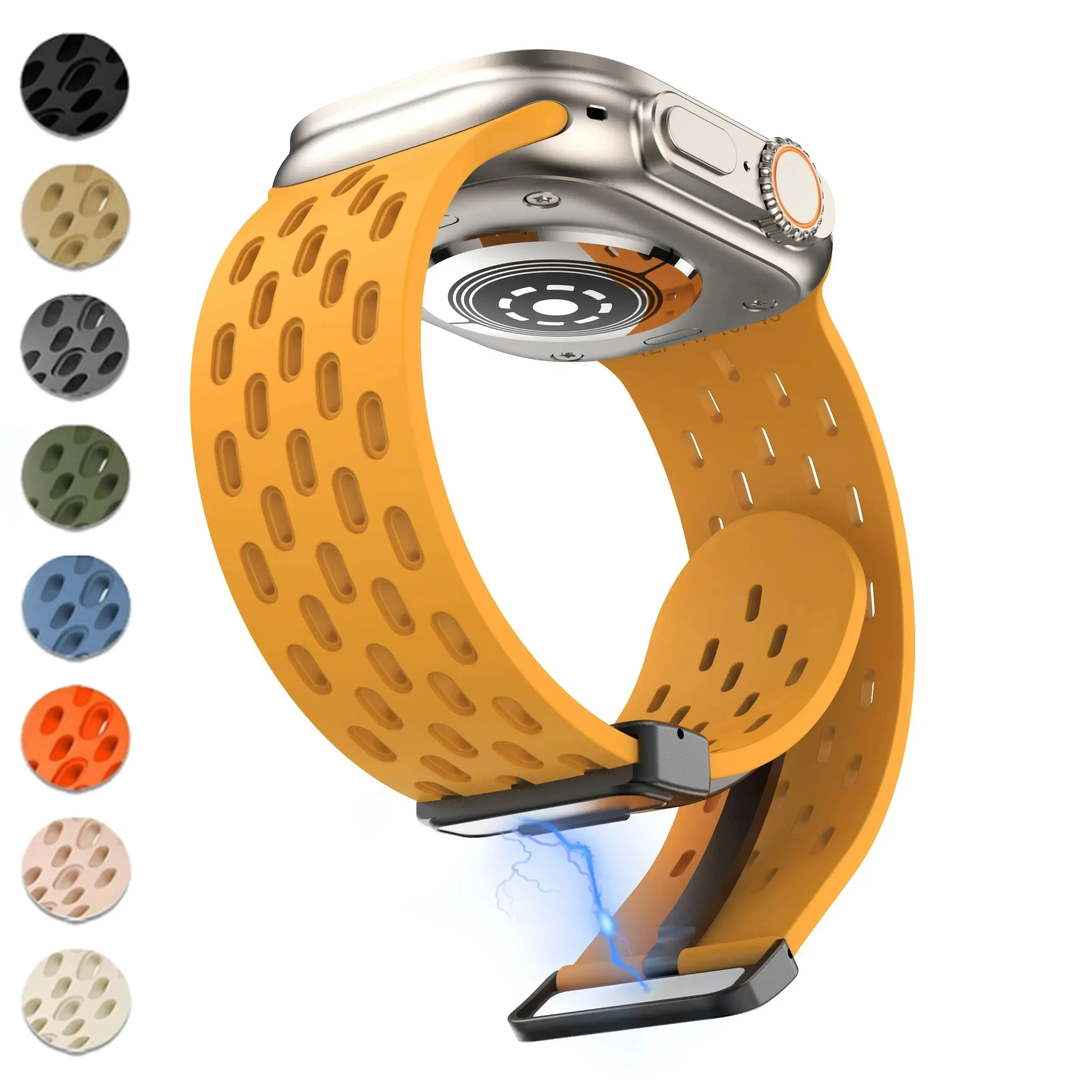 Magnetisches Silikonarmband für Apple Watch Ultra 3/2 49mm 46mm 42mm 45mm 44mm 41mm Armband IWatch Series 11 10 9 8 7 6