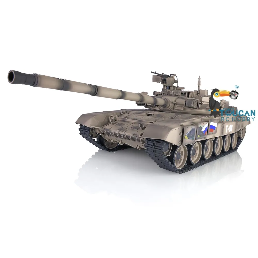 1/16 HENG LONG 3938 RTR Czołg RC 7.0 Rosja T90 360 °   Metalowe koła wieżyczki czołgowej Czerwone oczy Bateria Kulki BB Modele radiowe Zabawki TH17870