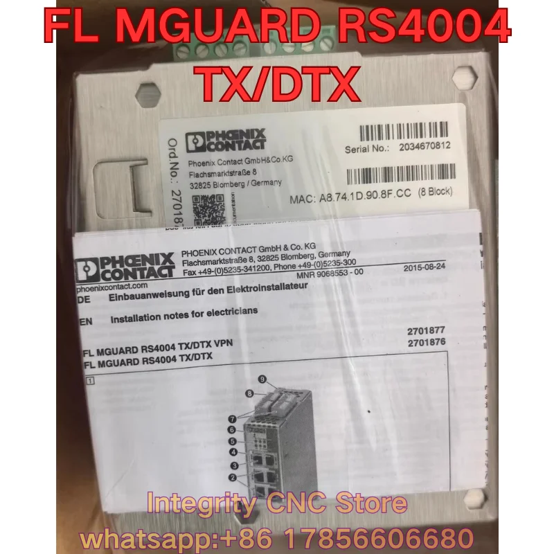 New FL MGUARD RS4004 TX/DTX industrial switch 2701876