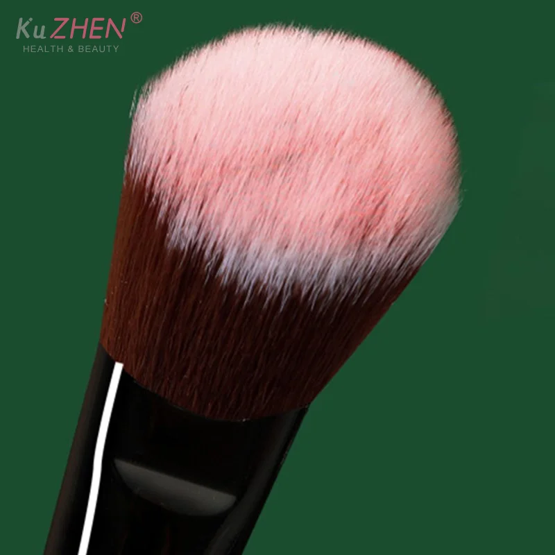 Brocha para colorete tipo pendiente de fibra Artificial para mejillas, colorete en polvo portátil, herramienta cosmética de maquillaje para contorno de cara, mujeres y niñas principiantes