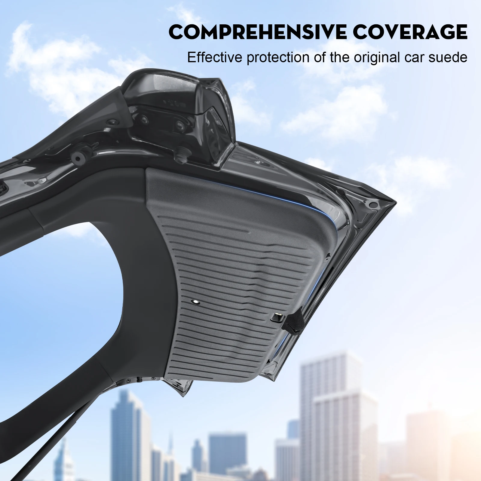 حصيرة الباب الخلفي لصندوق السيارة، حصيرة حماية لجميع الأحوال الجوية، بطانات باب لسيارة تسلا موديل جديد Y Juniper 2025-2026، غلاف كامل