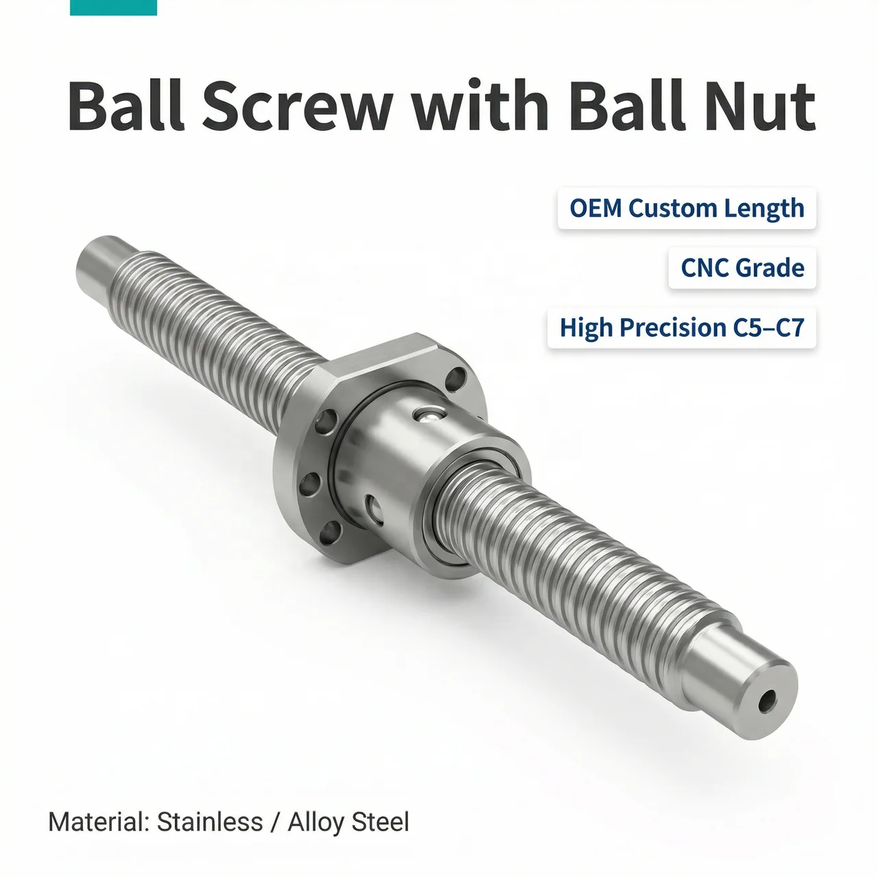 High Precision SFU1605 Rolled Ball Screw & Custom End Manufacturing