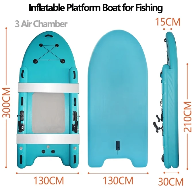 

Набор надувных платформе для улицы, толщина для рыбалки в озер, высокая стабильность, износостойкие лодки для серфинга, макс. нагрузка 350 кг