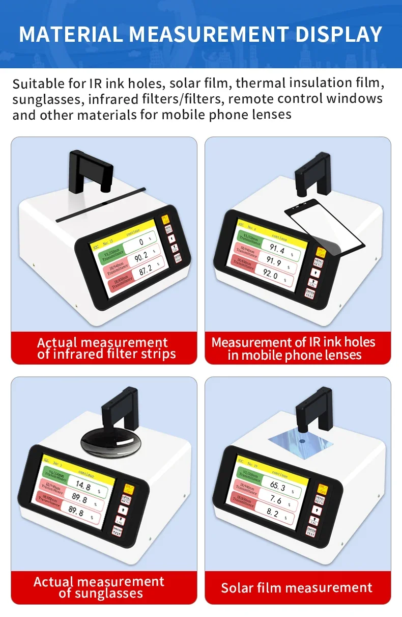 DR82C The lens transmittance meter measures the transmittance of IR ink holes and infrared objects in the mobile phone lens images - 6