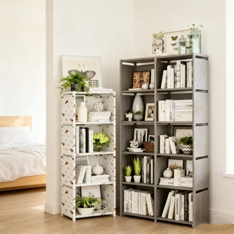 

Multi-layer Simple Bookcase Easy Assembly Bookshelf Book Organizer Display Rack Book Holder Debris Storage Rack Home Furniture